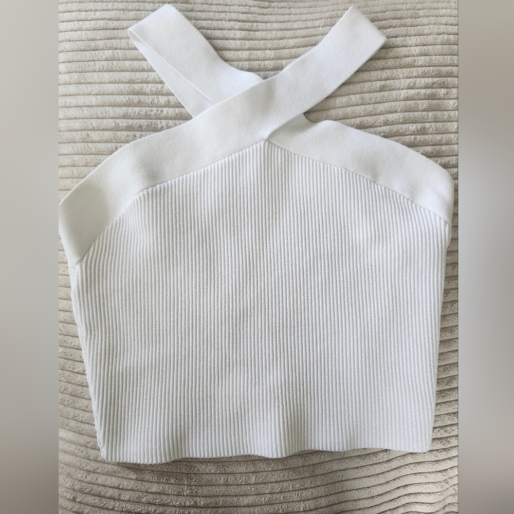 BabatonSculpt Knit Criss Cross Cropped Tank